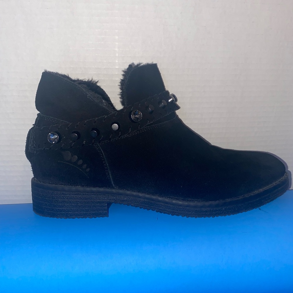 Spring Step Black Ankle Booties with Studded Detail  size 40.  USA 9